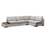 Atelier Del Sofa Tulip Corner Right con Puf - Gris claro